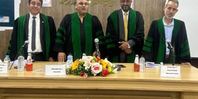 مناقشة رسالة ماجستير في اللغة الإنجليزية في جامعة جرش للباحث الغراغير