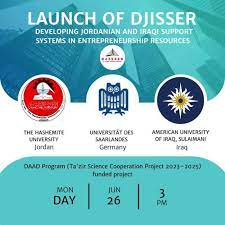 اطلاق مشروع "جسر" لتطوير ودعم منظومة ريادة الأعمال في مؤسسات التعليم العالي في الأردن والعراق