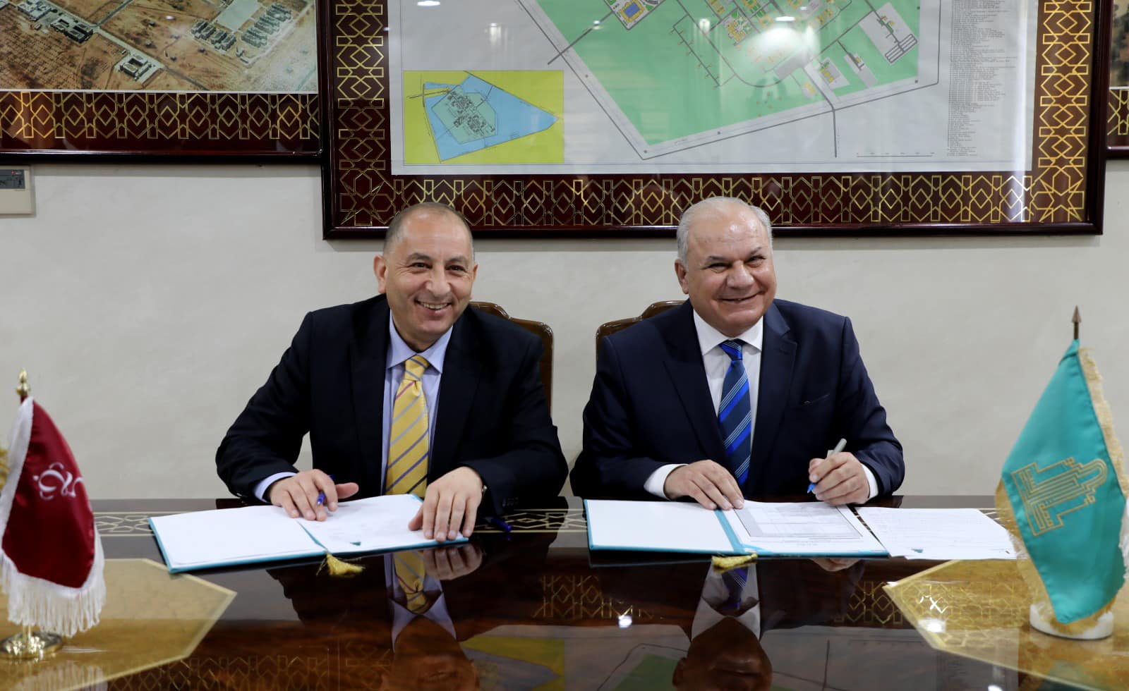 رئيس جامعة آل البيت يستقبل رئيس جامعة الإسراء ويبحثان التعاون العلمي المشترك